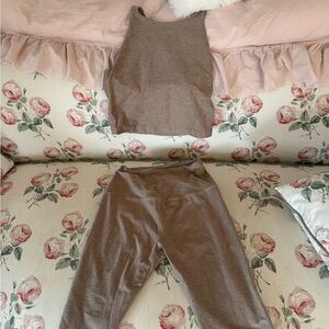 Beyond Yoga Brown Tank and Pants Set